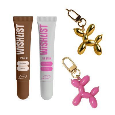 НАБІР БАЛЬЗАМІВ-БЛИСКІВ ДЛЯ ГУБ ESPRESSO NOIR & CRYSTAL SORBET WiSHLiST LIP GLOSS BALMS + ІГРАШКИ-БРЕЛКИ WK-13-020 фото